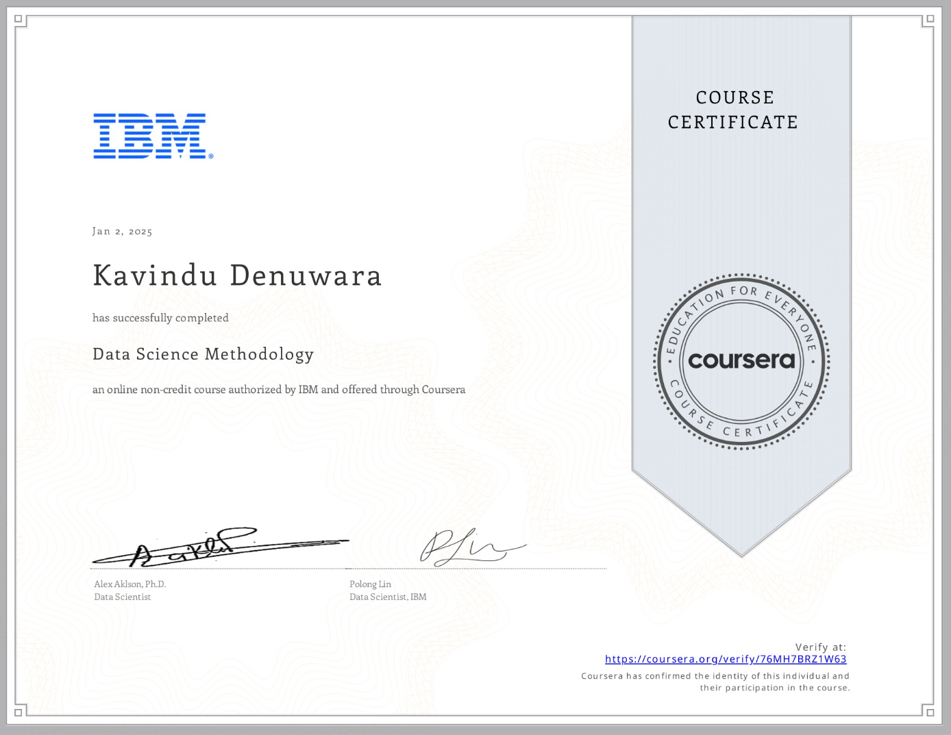 Course Certificate